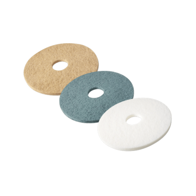 CLEANING PAD WHITE/BEIGE 406/10MM (10KPL LAATIKOSSA)